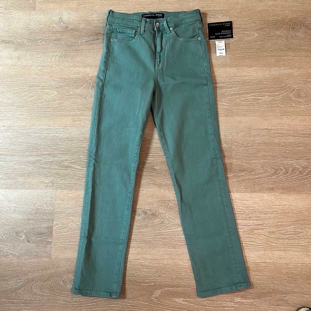 Veronica Beard Ryleigh High Rise Slim Straight Jeans